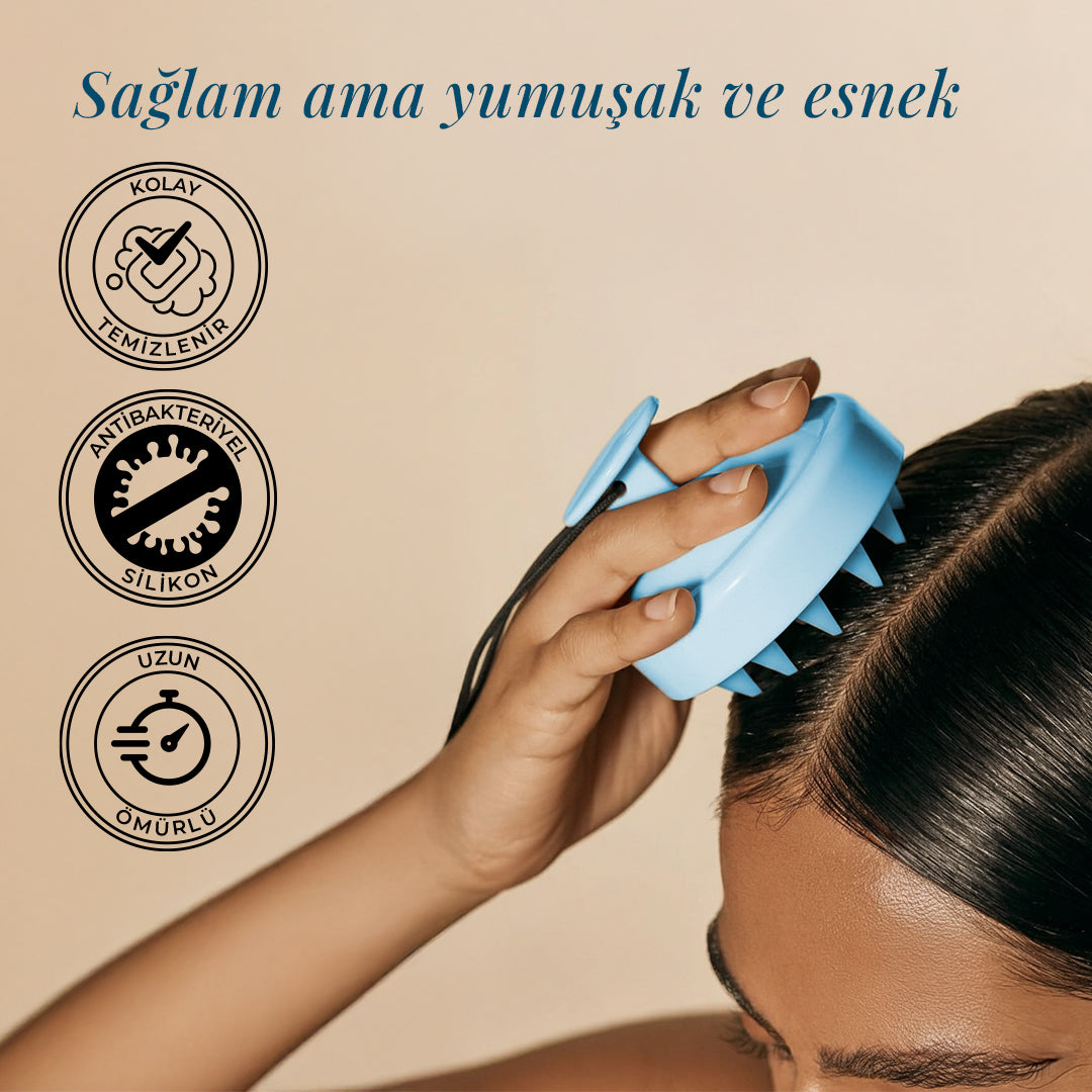 Silikon Saç Masaj Tarağı