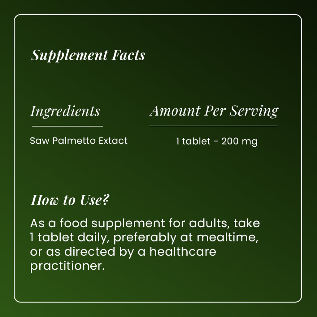 Saw Palmetto Tablets 200 Mg
